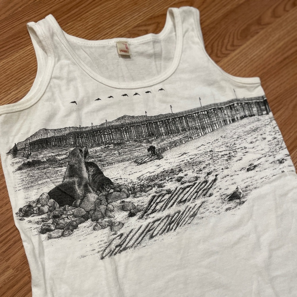 Ventura, California- Ventura Pier Beach Tank Top